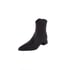 Women Chelsea Boots Pointed Toe Chunky Low Heel Ankle Booties With Zipper - Black