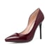 Women Pointed Toe Stiletto Heels Pumps - Wine Red