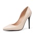 Women Pointed Toe Stiletto Heels Pumps - Cream White