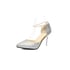Women Sequin Pointed Toe Stiletto Heels Pumps With Hook and Loop - Silver