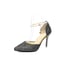 Women Sequin Pointed Toe Stiletto Heels Pumps With Hook and Loop - Black