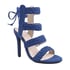 Strappy Straps Ankle Strap Stiletto Heel Sandals - Blue