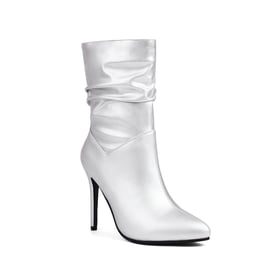 Womens Boots Ankle Stiletto Heels Pointed Toe Stone pattern Boots