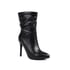 Womens Boots Ankle Stiletto Heels Pointed Toe Stone pattern Boots - Black