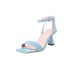 Women Kitten Heels Open Toe Sandals With Buckle - Blue