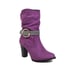 Slounch Pull On Suede Winter Booties - Purple