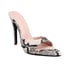 Womens Stiletto Heels Pointed Toe Open Toe Snake Pattern Sandals - White