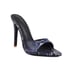 Womens Stiletto Heels Pointed Toe Open Toe Snake Pattern Sandals - Blue