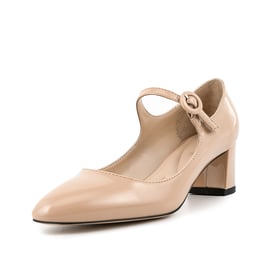 Mary Janes Women Pointed Toe Block Heels Pumps With Buckle
