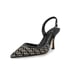 Pumps Women Pointed Toe Kitten Heels Slingback Pumps - Black