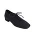 Women Pumps Square Toe Low Heels Pumps With Lace Up - Black