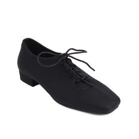 Women Pumps Square Toe Low Heels Pumps With Lace Up