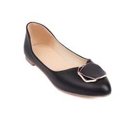 Ballet Flats Comfortable Closed Pointed Toe Faux Leather