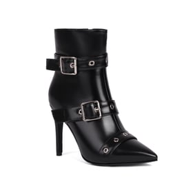 Metal Buckle Studded Boots