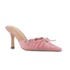 Women Pumps Pointed Toe Stiletto Heels Hollow Out Pumps With Bow - Pink