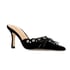 Women Pumps Pointed Toe Stiletto Heels Hollow Out Pumps With Bow - Black