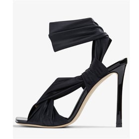 Women Stiletto Heels Open Toe Knot Sandals With Button
