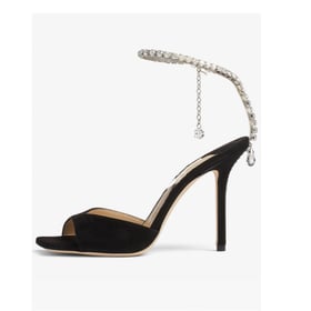 Women Pumps Open Toe Stiletto Heels Chain With Rhinestone Pumps With Hook And Loop