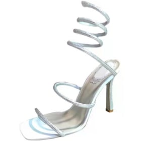 Womens Stiletto Heels Open Toe Rhinestone Sandals