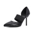 Women Pumps Pointed Toe Stiletto Heels Splicing Pumps - Black