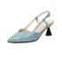 Women Pumps Pointed Toe Kitten Heels Pumps With Slingback - Blue