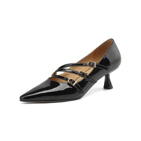 Women Pumps OpintedToe Kitten Heels Pumps With Buckle