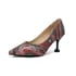 Womens Pumps Pointed Toe Stiletto Heels Floral Pumps - Pink