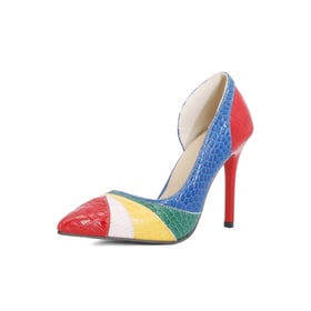 Slip On Rainbow high Heels Pumps