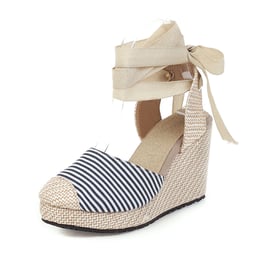 Lace Up Platform Wedge Sandals