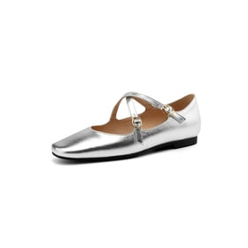 Cross Buckle Strap Ballerinas Flats