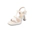 Square Open Toe Strappy Sandals - White