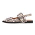 Women Flat Sandals Grommet Straps Pointed Toe Pumps Adjustable Buckle Slip On Summer Shoes - Light Snake