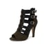 Women Gladiator Sandals Stiletto Heels Hollow Out Open Toe Strappy Sandals With Zipper Summer Shoes - Army Green