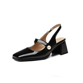 Cross Pearl Strap Slingback Mary Janes