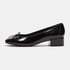 Women Low-Heeled Pumps Bow Round Toe Block Heels Slip On Ballet Pumps for Women - Black