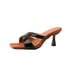 Women Heeled Mules Kitten Heels Open Toe Slip On Sandals for Women - Black