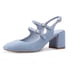 Double Strap Mary Janes Slingbacks - Denim Blue