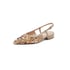 Sequins Backless Flats Sandals - Gold