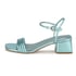 Women Heeled Sandals Adjustable Ankle Strap Sandals With Buckle Summer Shoes - Blue