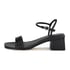 Women Heeled Sandals Adjustable Ankle Strap Sandals With Buckle Summer Shoes - Black