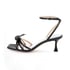 Women Heeled Sandals Ankle Strap Knot Open Toe Kitten Heeled Sandals With Buckle Summer Shoes - Black