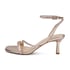 Women Heeled Sandals Ankle Strap Open Toe Kitten Heeled Sandals With Buckle Summer Shoes - Champagne