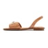 Women Flat Sandals Slingback Open Square Toe Square Buckle Sandals Slip On Summer Shoes - Nude