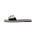 Women Flat Sandals Metal Open Square Toe Flat Heels Sandals Summer Shoes - Black
