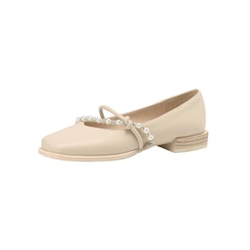 Women Pumps Pearl Square Toe Low Heels Pumps Spring Shoes