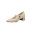 Women Heeled Pumps Metal Square Toe Chunky Heels Pumps Spring Shoes - Nude