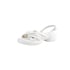 Women Slingback Sandals Knot Open Toe Thick Heels Sandals Slip On Summer Shoes - White