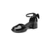 Women Heeled Mary Janes Pumps Bow Ankle Strap Rounde Toe Block Heels Pumps With Buckle Spring Shoes - Black