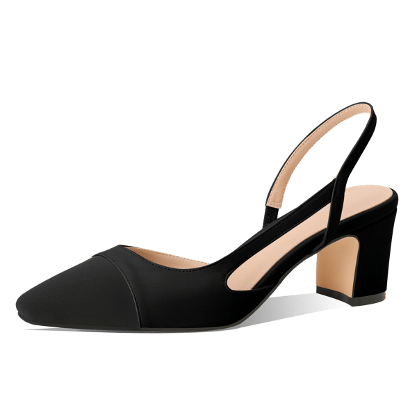 MiraAzzurra Shoes | 2 Tones Slingback Pumps 65 - Black