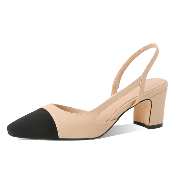 MiraAzzurra Shoes | 2 Tones Slingback Pumps 65 - Nude